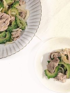*豚肉とゴーヤのうま塩炒め*-レシピのメイン写真