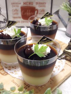 ミルク♡カフェオレ♡コーヒーグラデゼリー-レシピのメイン写真