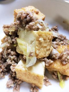 癖になる味 厚揚げと挽肉炒め-レシピのメイン写真