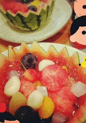 すいか de フルーツポンチ-レシピのメイン写真