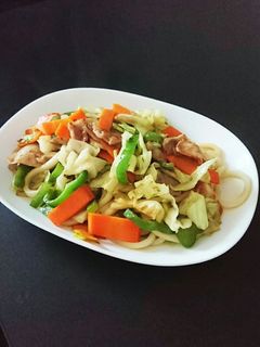 お一人様の焼きうどん♪-レシピのメイン写真
