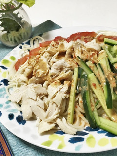 胡麻香る♪ バンバンジー素麺-レシピのメイン写真
