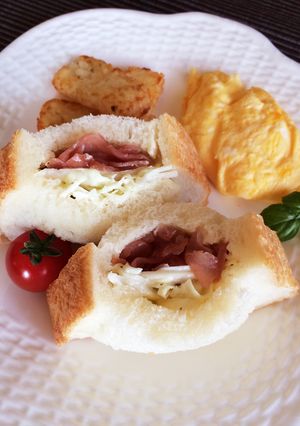 生ハムとキャベツのマヨデリポケサン-レシピのメイン写真
