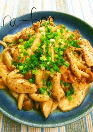 チキンときのこのスタミナガリバタ醤油-レシピのメイン写真