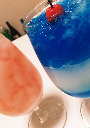 簡単☆チェリーとカルピスのマーブルゼリー-レシピのメイン写真