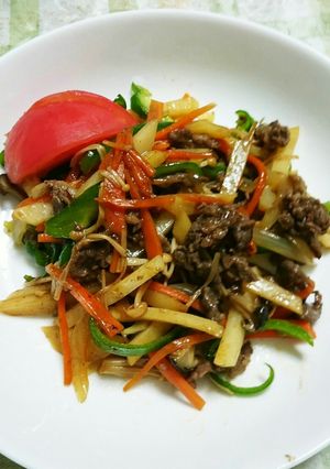 野菜たっぷり♪じゃがいも青椒肉絲-レシピのメイン写真