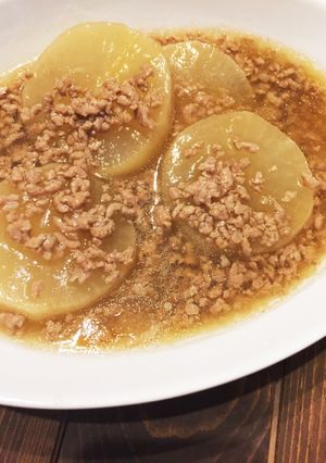 圧力鍋無しで大根とひき肉のそぼろあんかけ-レシピのメイン写真