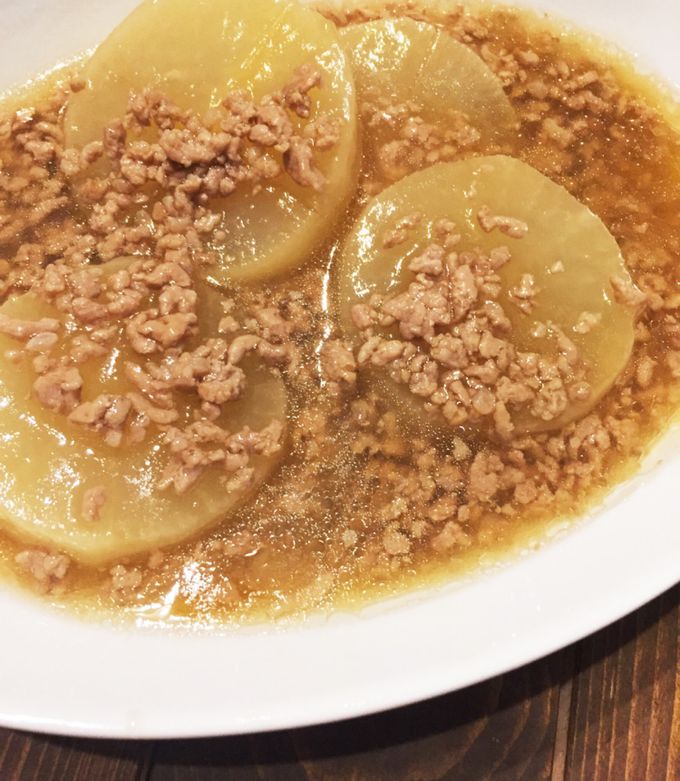 圧力鍋無しで大根とひき肉のそぼろあんかけ-レシピのメイン写真