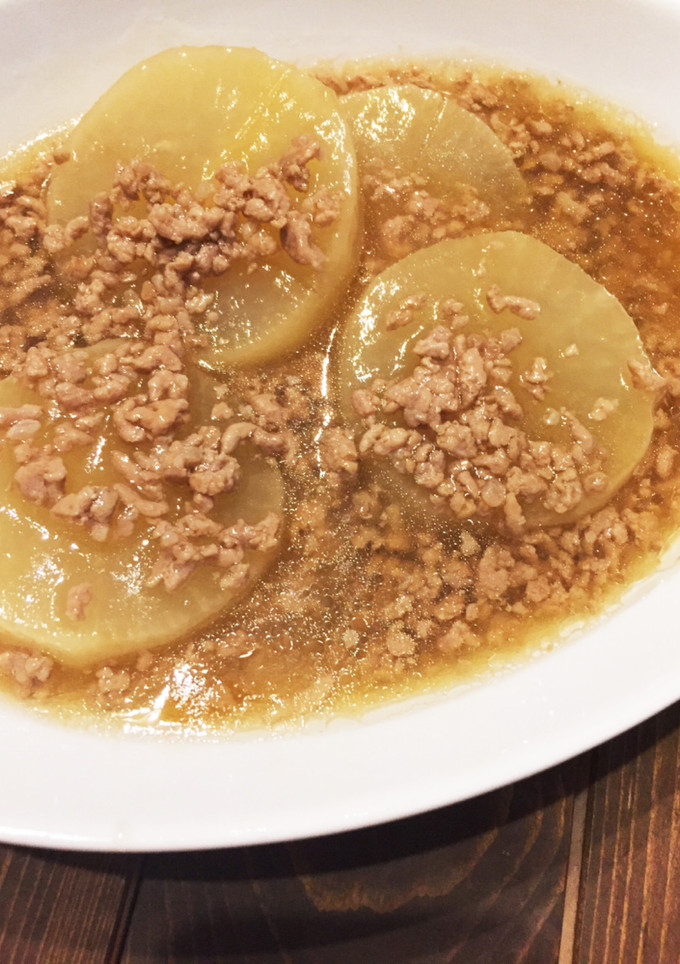 圧力鍋無しで大根とひき肉のそぼろあんかけ-レシピのメイン写真