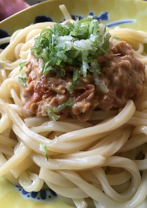 まだ暑いお昼に☆梅納豆味ぽんうどん-レシピのメイン写真