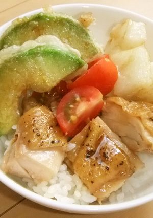 チキンとアボカドと冬瓜の天丼-レシピのメイン写真