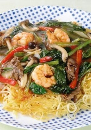こめ油でカリッ☆上海風あんかけ焼きそば-レシピのメイン写真