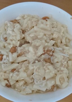幼児も虜になる納豆腐うどん-レシピのメイン写真