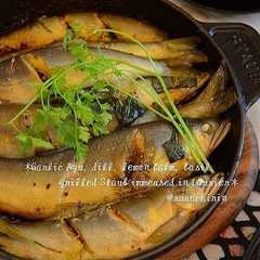 A picture of ✿STAUBで鮎の香草焼き✿.