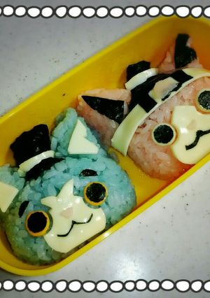 キャラ弁ウラシマニャンとモモタロニャン☆-レシピのメイン写真