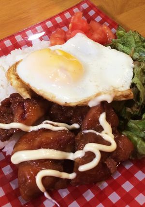 ロコモコ風♡照り焼きチキン-レシピのメイン写真