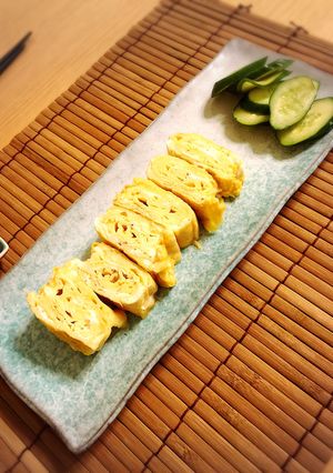あまり甘くないゴマ入り出し巻き卵焼き-レシピのメイン写真