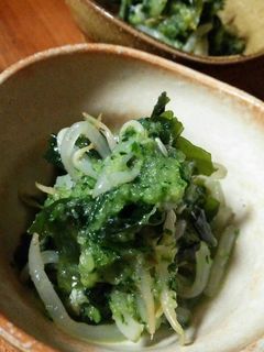 胡瓜×ワカメで旨味凝縮☆簡単もやしナムル-レシピのメイン写真