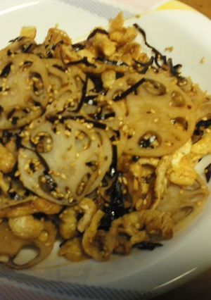 れんこんの塩昆布炒め-レシピのメイン写真