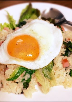 ベーコンとレタスの簡単ナシゴレン風-レシピのメイン写真