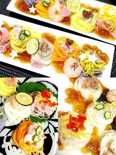 カラフルそうめん♡︎-レシピのメイン写真