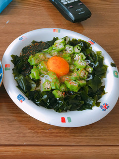 オクラとワカメでぶっかけそうめん-レシピのメイン写真