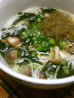 きのこのにゅう麺(柚子胡椒味)-レシピのメイン写真