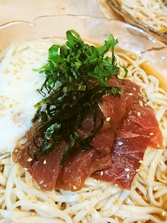 夏★サッパリ【マグロの山かけ冷製うどん】-レシピのメイン写真