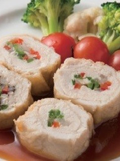 鶏ささ身の捲き焼き甘酢ソース-レシピのメイン写真