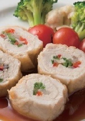 鶏ささ身の捲き焼き甘酢ソース-レシピのメイン写真