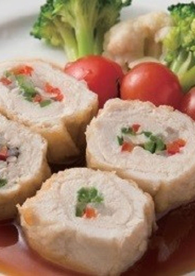 鶏ささ身の捲き焼き甘酢ソース-レシピのメイン写真