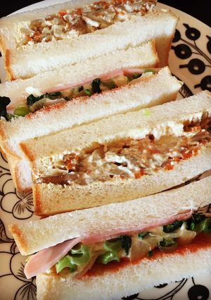 朝ごはん♡豆腐きんぴらサンドイッチ-レシピのメイン写真