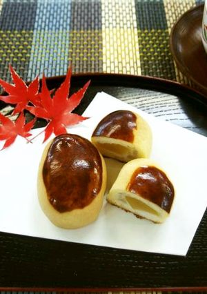 秋の贅沢スイーツ！一粒栗入り「栗饅頭」-レシピのメイン写真