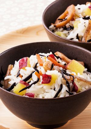 ひじき煮リメイク！さつまいもバターごはん-レシピのメイン写真