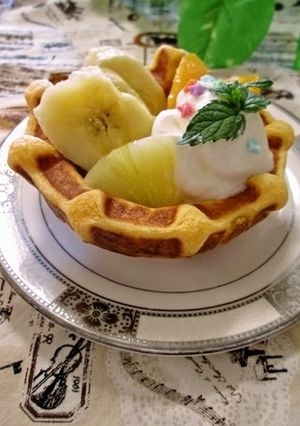 おから入りふんわり美味なワッフルボウル-レシピのメイン写真