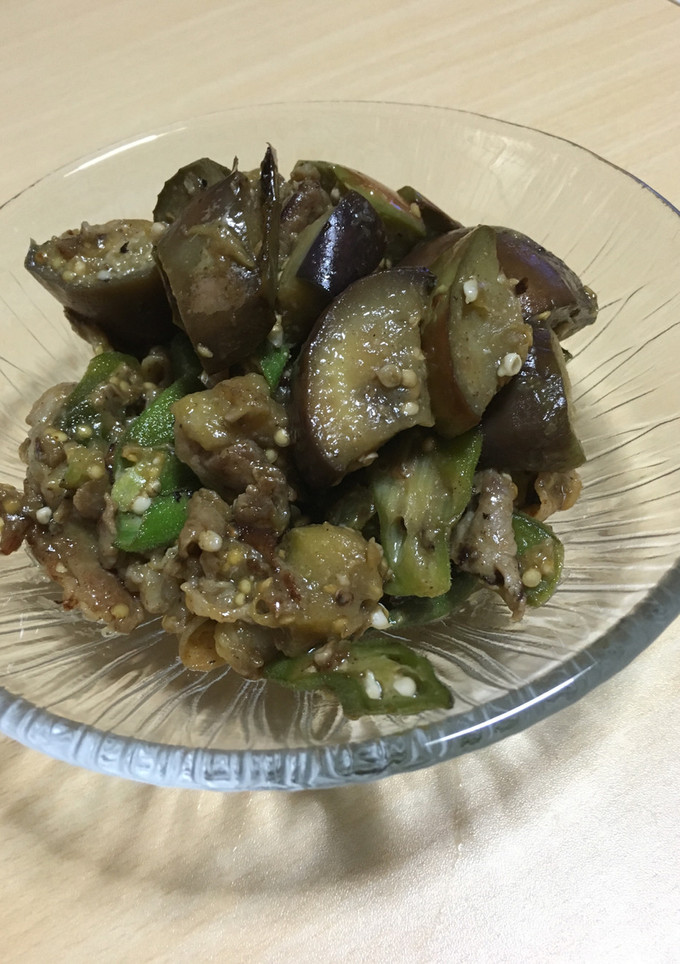 豚肉とオクラとナスの味噌炒め-レシピのメイン写真