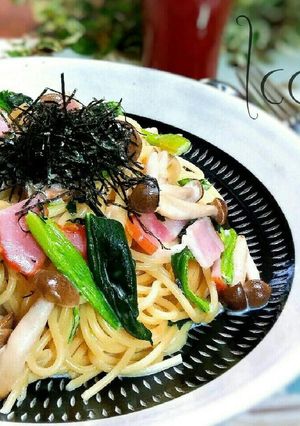 ベーコンとしめじの和風クリームパスタ♪-レシピのメイン写真