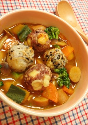 ライスボールをトッピング簡単スープカレー-レシピのメイン写真