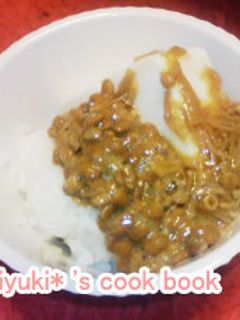 豆腐、納豆、なめたけ ぶっかけご飯♪-レシピのメイン写真