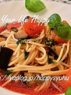 トマト&なす☆冷製パスタ-レシピのメイン写真