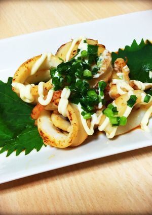 居酒屋メニュー☆イカのマヨポン炒め-レシピのメイン写真
