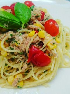 フレッシュトマトとツナの冷製パスタ-レシピのメイン写真