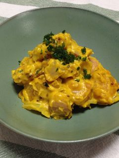 グリルで簡単カボチャのサラダ-レシピのメイン写真