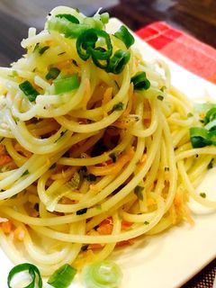 サラスパ鮭ネギシラス-レシピのメイン写真