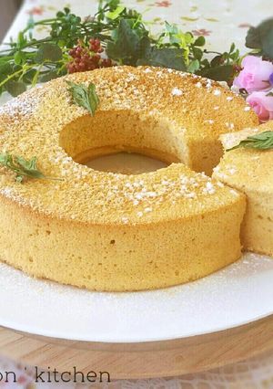 美レシピ♥きな粉とお豆腐のシフォンケーキ-レシピのメイン写真
