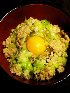 簡単&節約!豚ひき肉DEねぎ塩卵丼♪-レシピのメイン写真