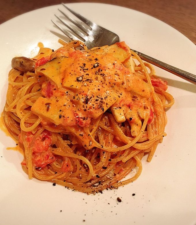 エリンギとクミンのトマトクリームパスタ-レシピのメイン写真