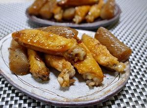 鶏手羽中とコンニャクの照り煮-レシピのメイン写真