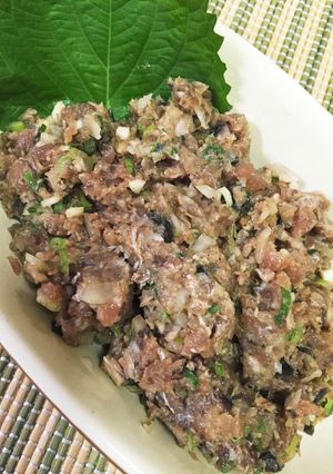 大葉と鰹タタキのサッパリなめろう-レシピのメイン写真