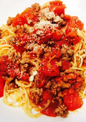 時短で簡単！ミートソースのパスタ-レシピのメイン写真